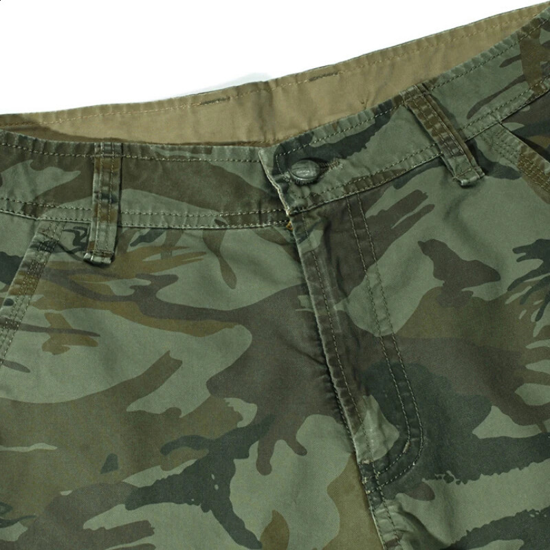 No Belt Camouflage Camo Cargo Shorts Men 2024 Mens Casual Male Loose Work Man Military Short Pants Plus Size y250920