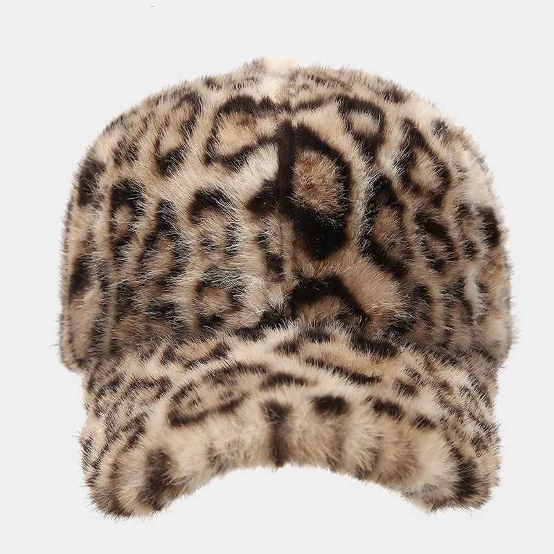 1pc Wens Winter Leopard Print Baseball COutdoor Warmth Cold Protection warm HatSuitable for outdoor and daily wear Y250920
