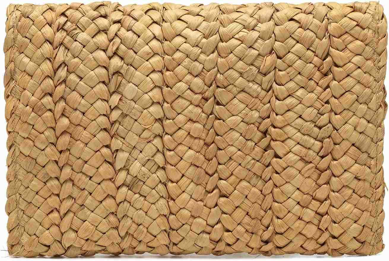 Women Straw Clutch Summer Straw Beach Bag Woven Evening Purse Envelope Handbag Khaki Wallet Purse Z2509020