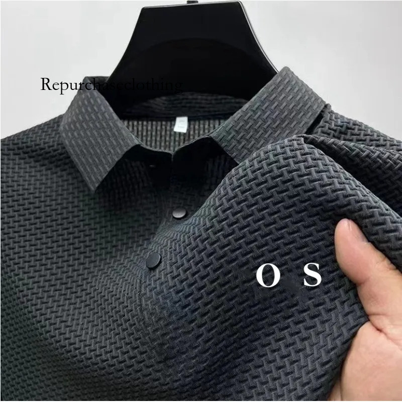 bosse polo t shirt 2025 new luxury designer best quality mens fashion polos summer breathable casual solid color slim fit lapel short sleeve versatile shirt 279
