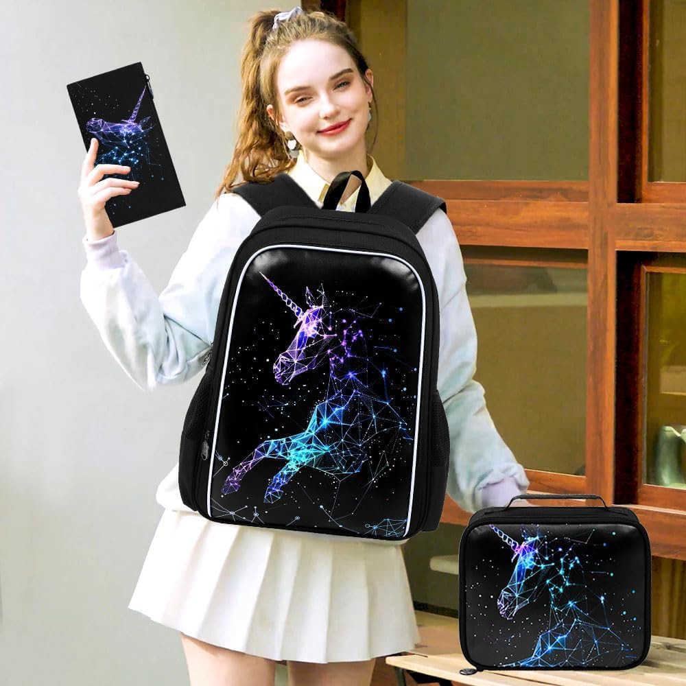 3PCS Backpack for girls with Lunch Box16 Sequin Bookbag with Lunch Box School Bag for Elementary ToddlerZ250920