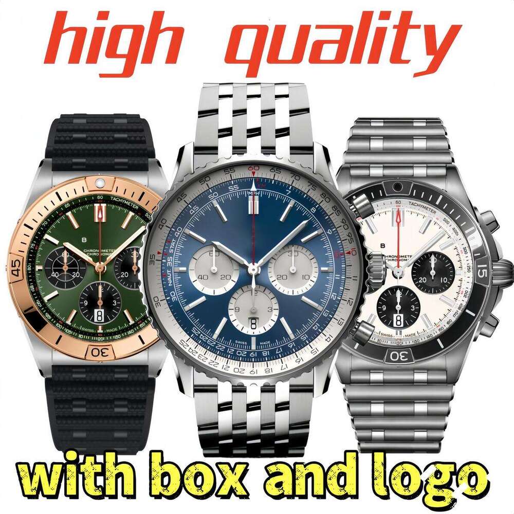 AAA Breitlngg Watch Navitime Designer Tagly Huer Elegant Mens Timepiece Watch Man High Quality Chronograph Leather Bands Watch Movement Automatic Quartz Watch B01