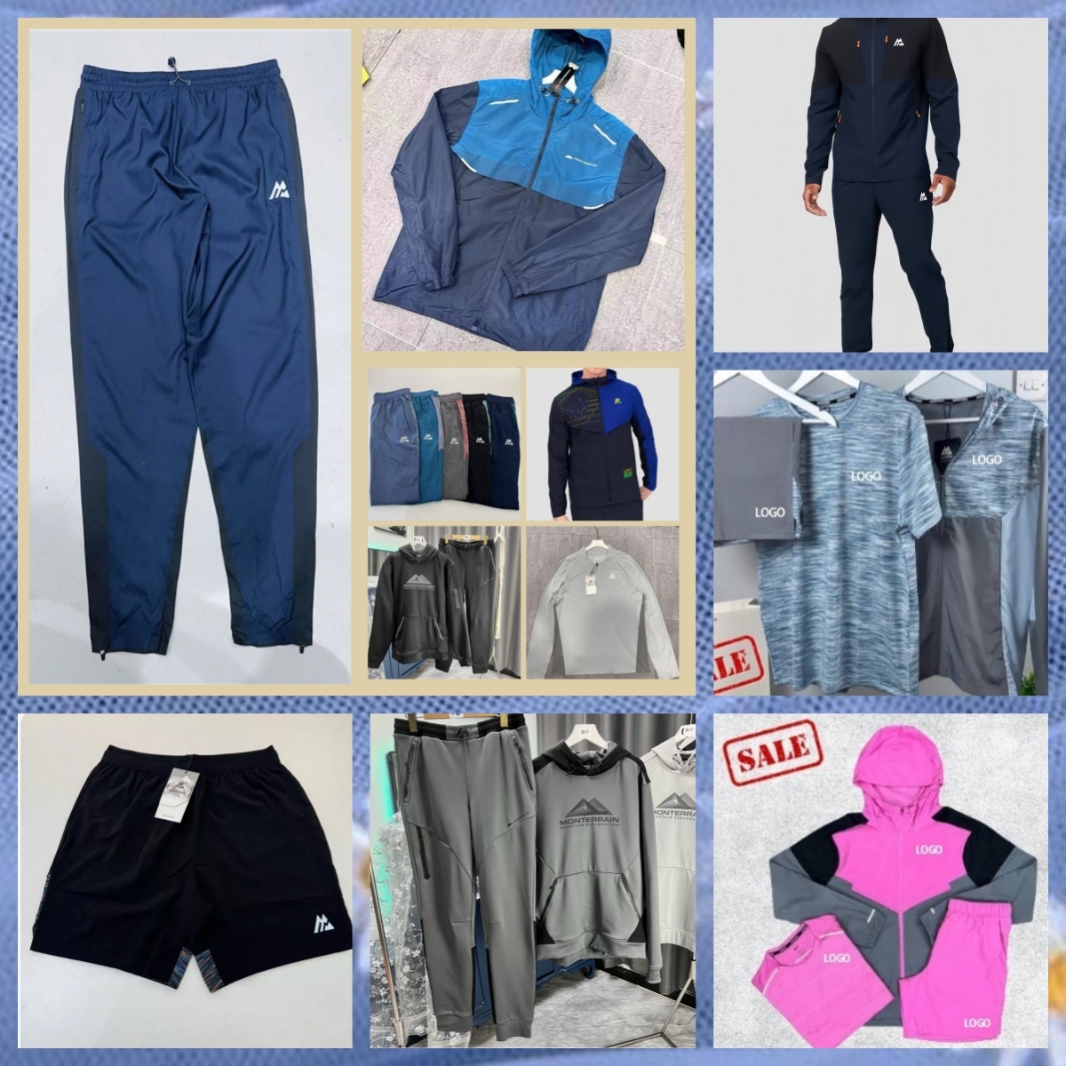 High quality monterex tracksuit Breathable sweat-wicking Latest model tech 3 piece set designer montirexs Tracksuit sports fiess jogging suits montirexs e4 9c