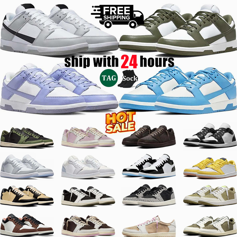 2025 free shipping Men Women Casual Shoes Flat Sneakers Lows GAI Skateboard Pandas yellow khaki Low Shoe Photon Dust University Fog Triple Designer Mens Trainers