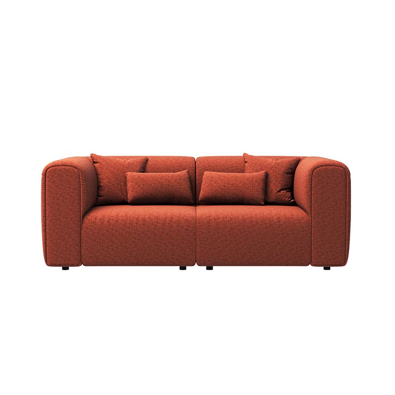 Living Room Furniture Stylish Terracotta Two - Person Honey Pot Couch, Ideal for Modern Home Decor