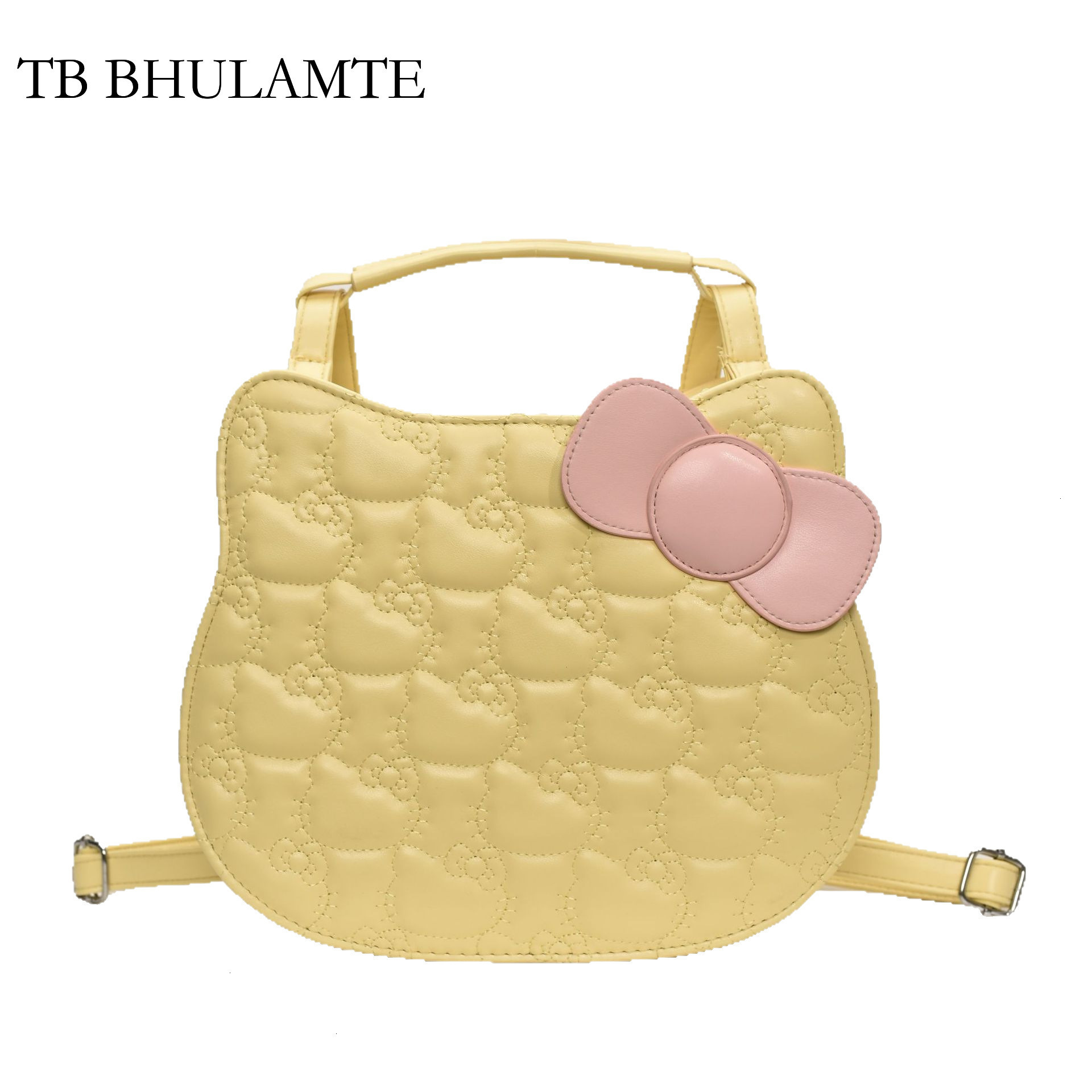 TB BHULAMTE Cute Bow Tie Embossed Women's Backpack Designer Luxurious Diamond Grid Single Shoulder Crossbody Bag Fashion New Cute Student Bag Tra