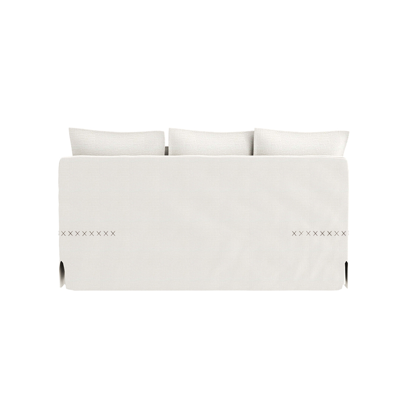 Living Room Furniture Refined Cream Double - seater Ripple - effect Couch, Perfect for Modern Home Aesthetics