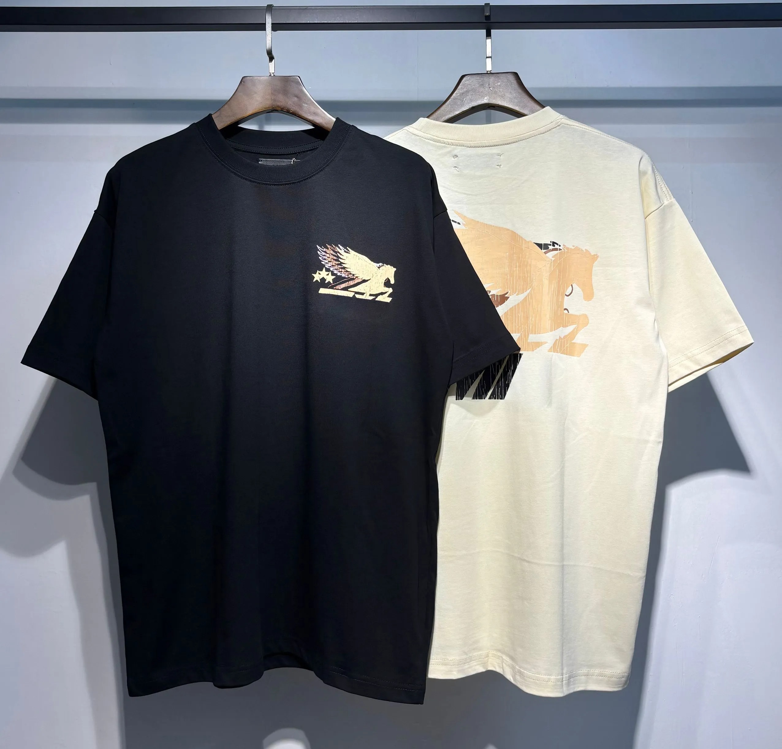 5A Designer Men's T-Shirts Colorful Letter Print Splash Ink Short-sleeved 2025 Summer Top Sell graphic tee European and American Fashion Womens Loose T shirts 05