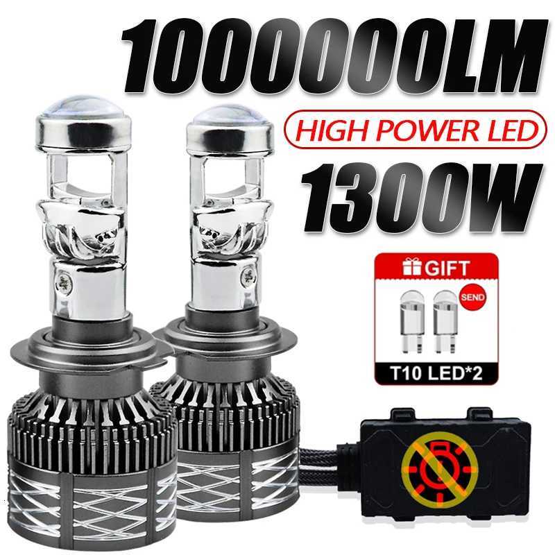 H7 H4 H11 LED Projector Lens Headlight H8 9005 9006 HB3 HB4 Car Bulb 6000K Canbus Turbo High Power Mini AutoMoto Lamp Fog Light X250920