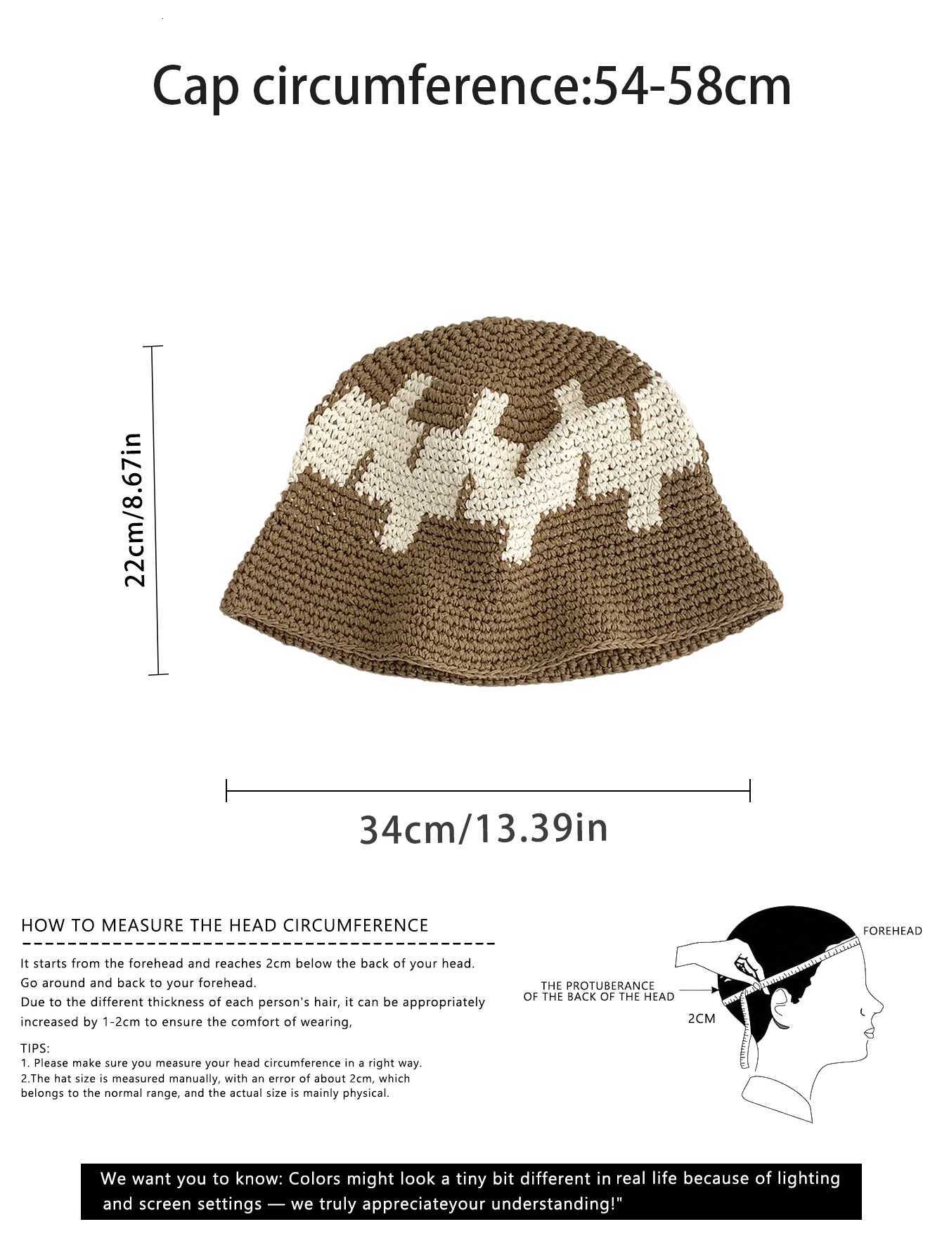 Contrast Color Fashionable Retro Handmade Crocheted Fisherman Hat for Wen New Autumn and Winter Simple Retro Hollow Basin Hat Y250920