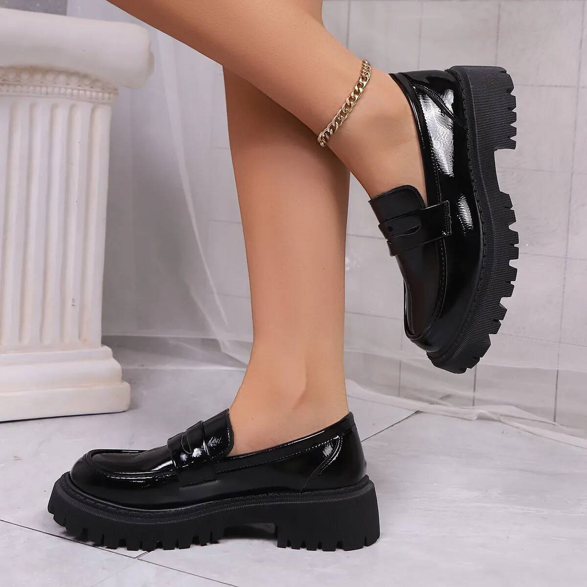 Platform Wedge Casual Sneakers Synthetic Leather Chunky Comfortable Spring Autumn Fashion High Brand Women Shoes ddmypanda