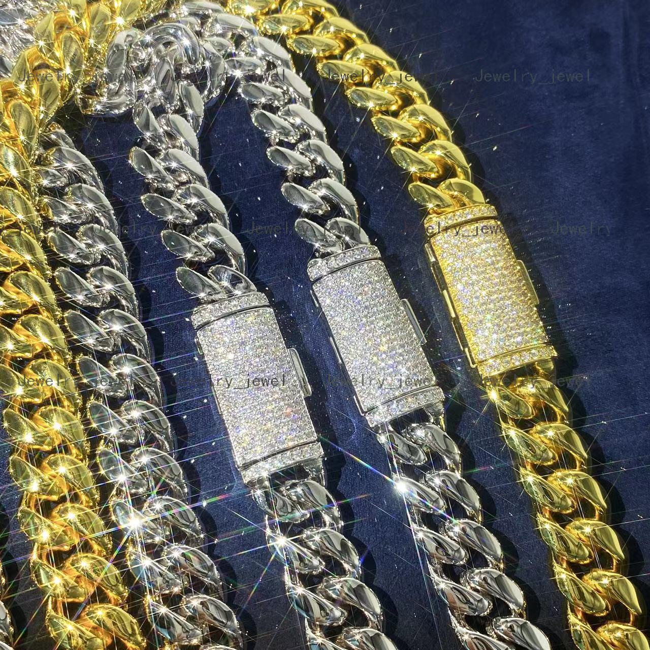 Wholesale 18k Gold Custom Gold Cuban Link Chain 24k Gold Cuban Miami Chain 12mm Miami Cuban Chain Necklace