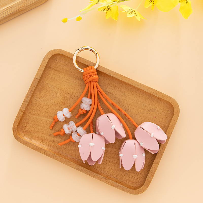 women designer keychain new dIy highvalue tulip bag pendant keychain phone case accessories
