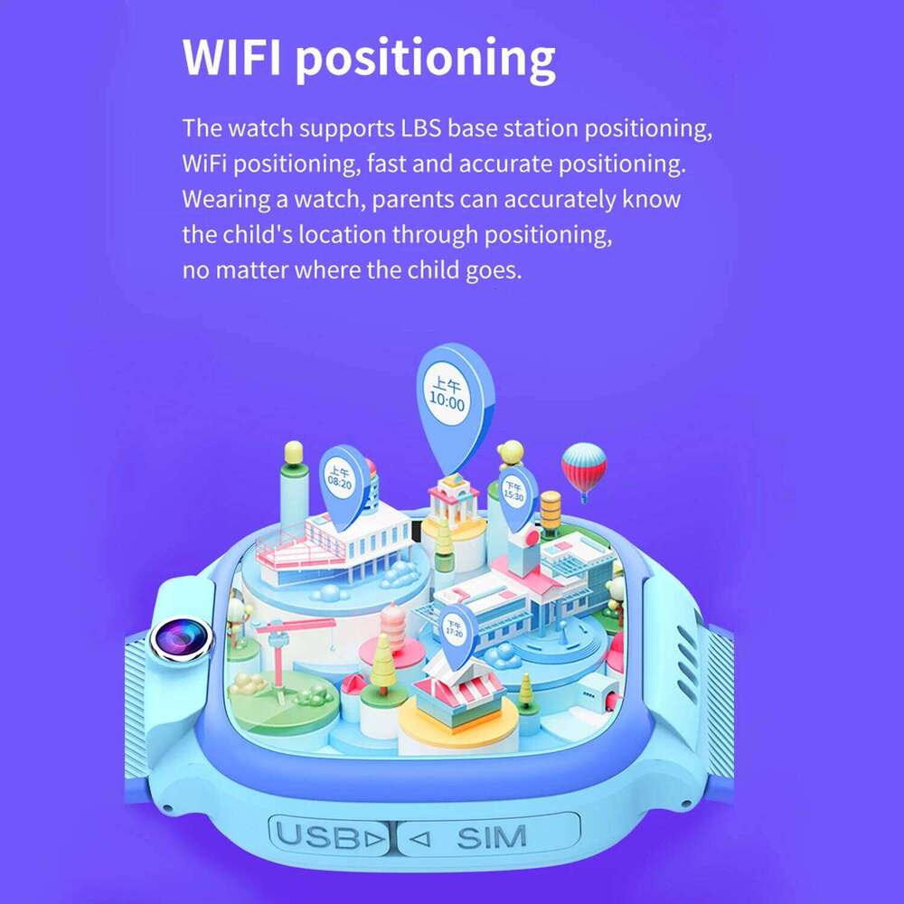 2025 Children 1.44 Inch Video Call Watch SOS Kids WIFI Location Phone Watches Waterproof Calculator Student 4G Smart Watch