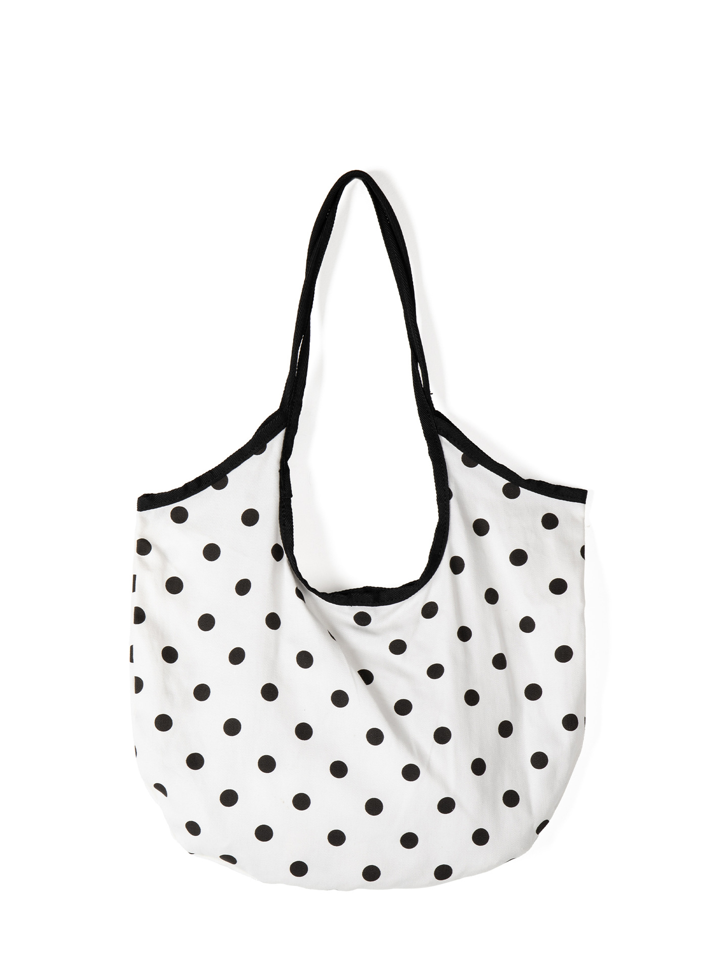 2025 Korean-Style Niche Large-Capacity Tote With Polka Design Simple Versatile Literary Handbag And Shoulder Bag For Women High-End Sense