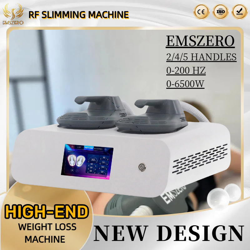EMSzero Neo EMS Sculpting Machine 2/4/5 Handles Electro Magnetic Stimulation Body Sculpting and Muscle Building Weight Loss Machine 200HZ 15Tesla 6500