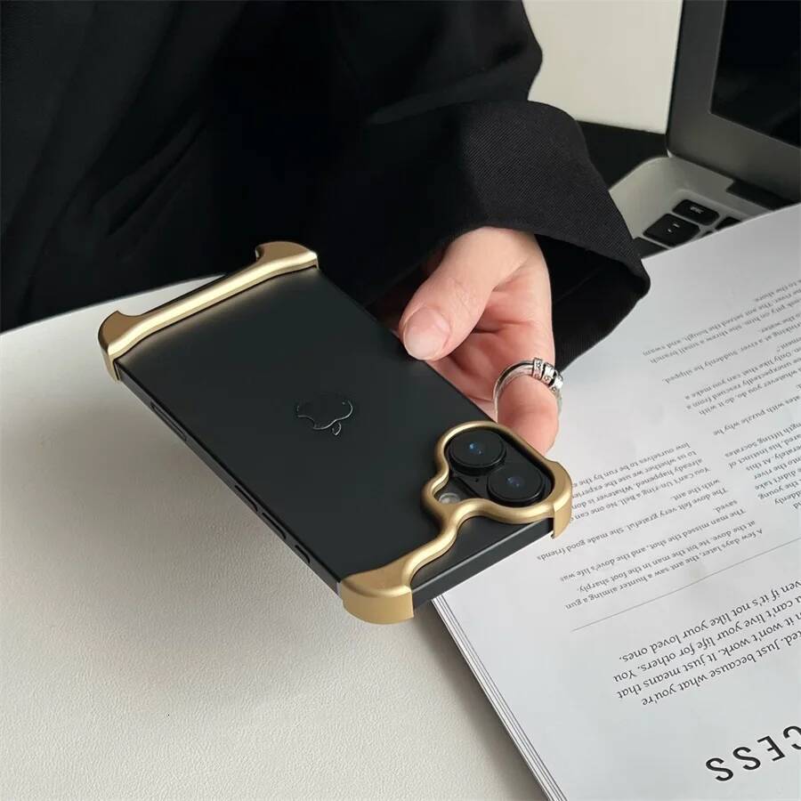 Arc Aluminum Metal Bumper Pulse Case For IPhone13 14 15 16 17 Air Pro Max 16Pro Plus Lightweight Phone Cover