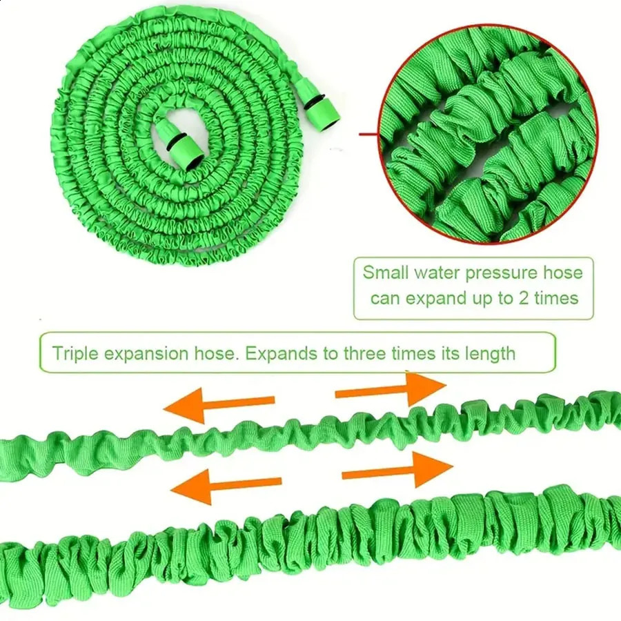 25FT200FT Expandable Magic Hose Lightweight Durable Materials 7 Water Spraying Functions Gun Home Garden Watering Tools i250920