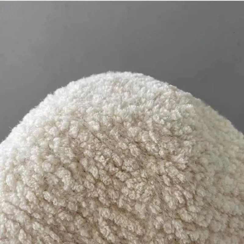 Wens Cololock Knit Fisherman Hat Winter Warm Ear Fl Fleece Li Beanie Korean Fashion for Large Y250920