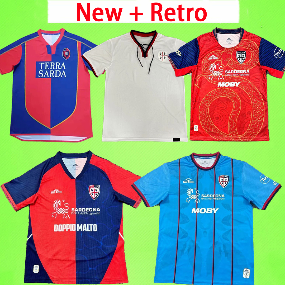 New + Retro 25 26 27 Cagliari Soccer Jerseys 2025 2026 2027 NANDEZ MAKOUMBOU LUVUMBO LAPADULA DEIOLA 1969 1970 03 04 Football Shirt T 2003 2004 Maglia da calcio SNAKE