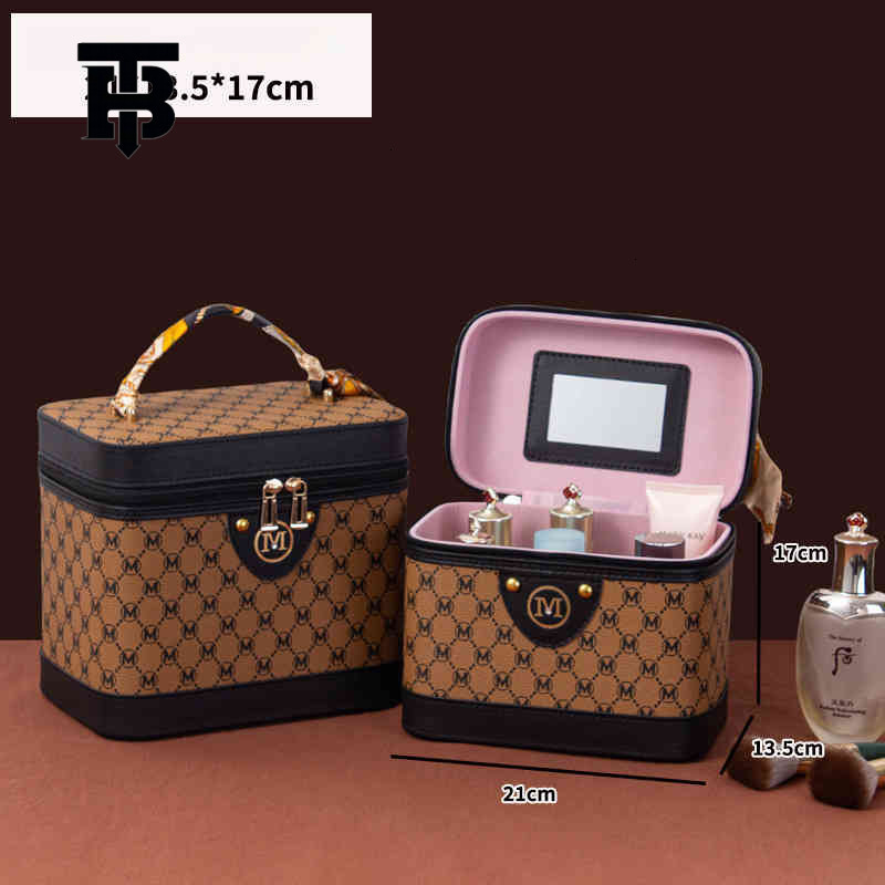 TB BHULAMTE Free Shipping New Designer Women's Bag 2025 Retro Large Capacity Makeup Bag Multi Functional Makeup Storage Box Portable Waterproof H