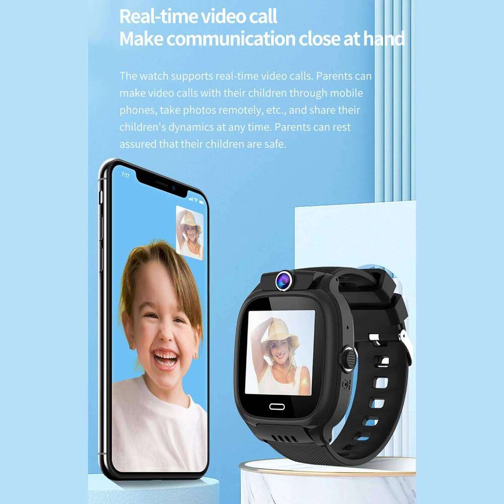 2025 Children 1.44 Inch Video Call Watch SOS Kids WIFI Location Phone Watches Waterproof Calculator Student 4G Smart Watch
