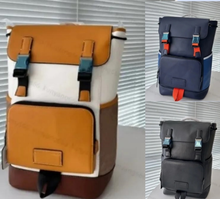 2024 new Designer backpack Luxury Brand Purse Double shoulder straps backpacks Women Wallet Real Leather Bags Lady Contrast Pulses Duffle Luggage by fenhongbag
