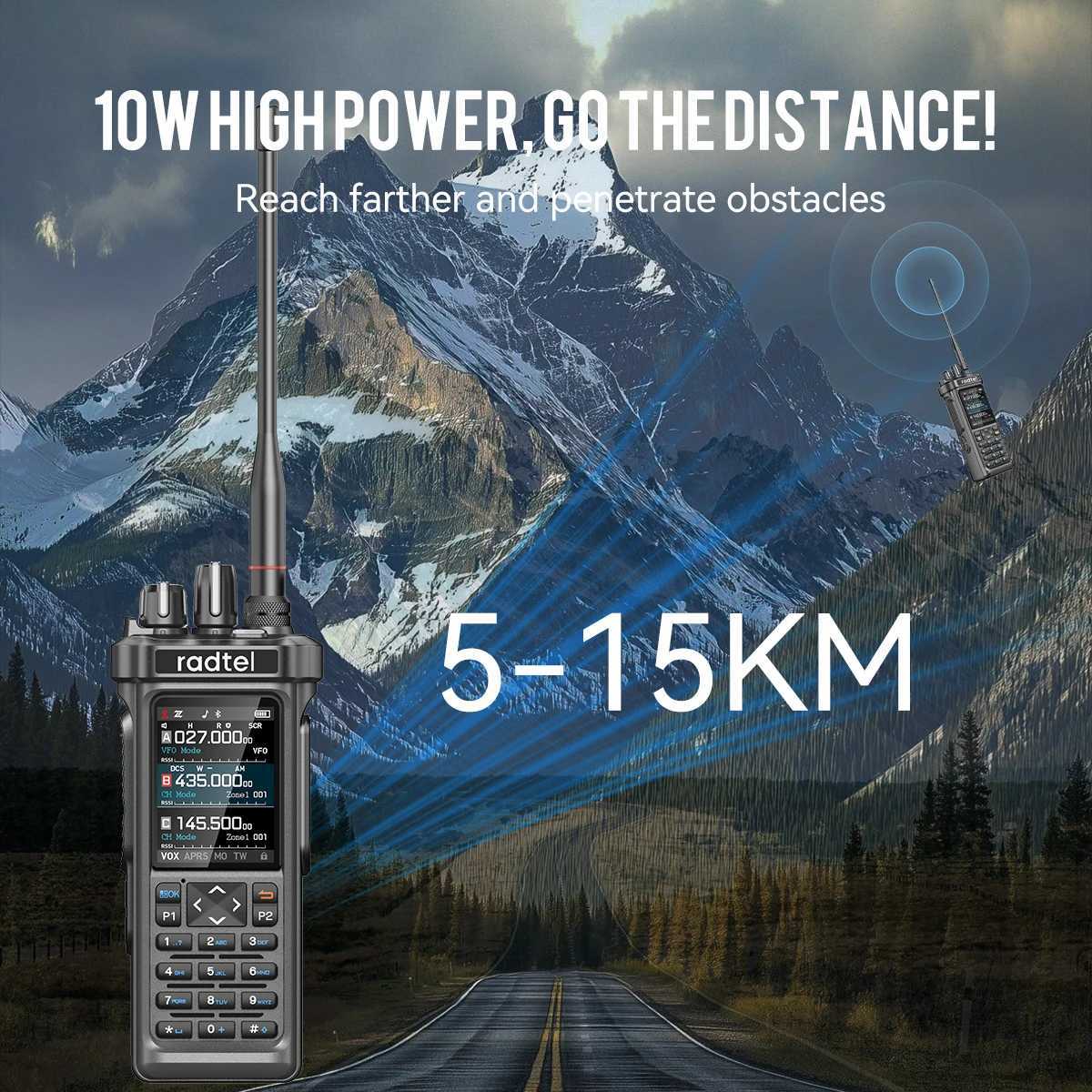 Radtel RT950 PRO GPS APRS Programmable RGB Sn Frequency FMSSB71cm Dualband 86mhz Ham Handtalkie W APP Y250920