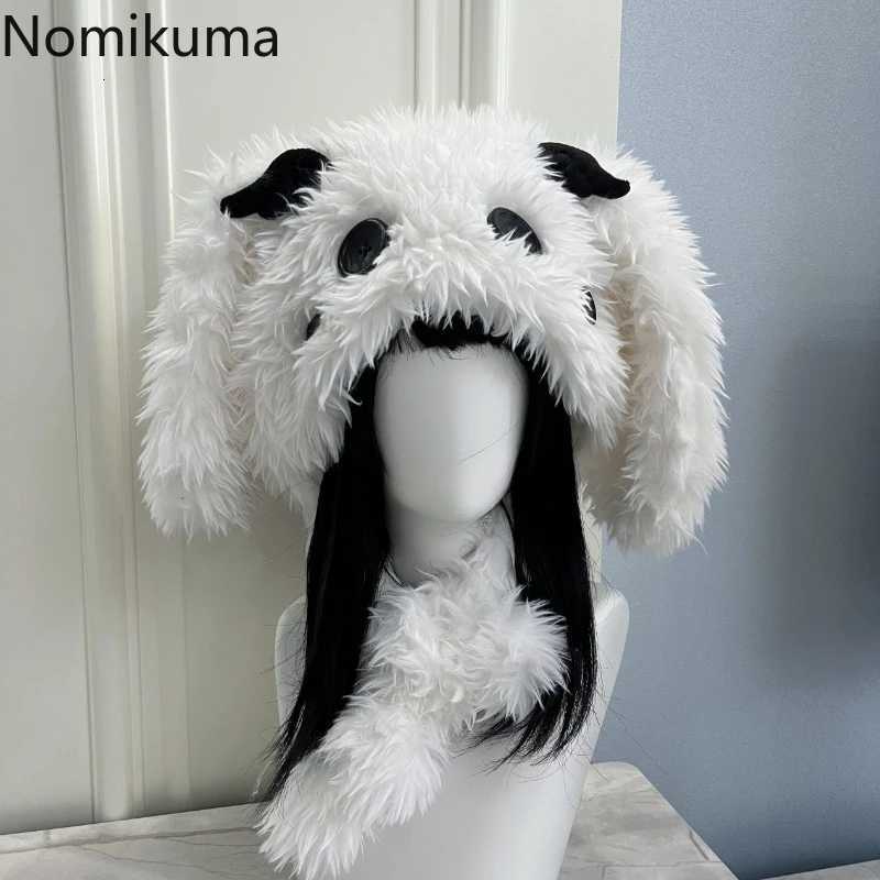 2025 New Rabbit Ears Hats Korea Chic Cute Thicked P Pr Furry C Winter Warm Kee Funny Photogrhy Wens Cs Y250920