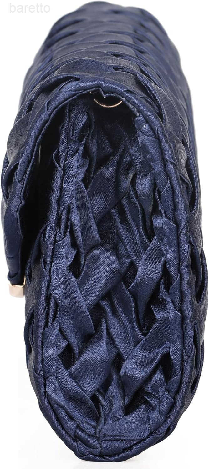 Satin Evening Bag Women Small Dressy Clutch Handbag Formal Purse for WeddingPromBlack tie Party Z2509020