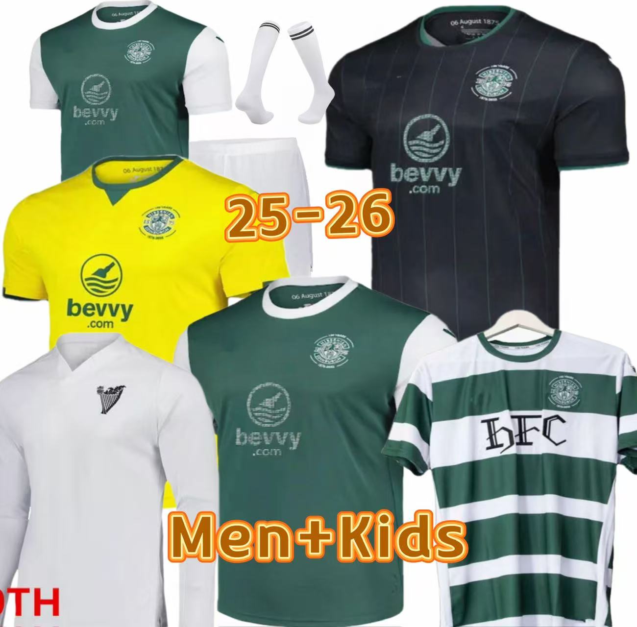 4XL Hibernians FC 2025 2026 special Soccer Jerseys home away 3rd 25 26 HibernianH FC 25-26 Home Kit Football Shirt Uniforms Men Kids Kits home and away jersey