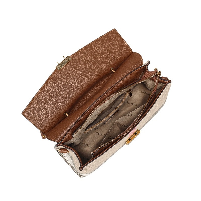 COCIO Plaid Tote for Women Texture Handbag - Simple, Trendy Everyday Shoulder Bag Z260124