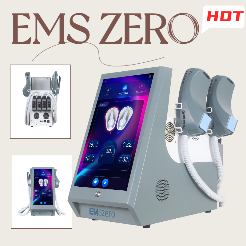 Professional RF EMSzero Body Sculpting and Muscle Building Machine Electric EMS Fat Burning Slimming Muscle Stimulator 15 Tes 6500W 4/5 Handle Neo HIE