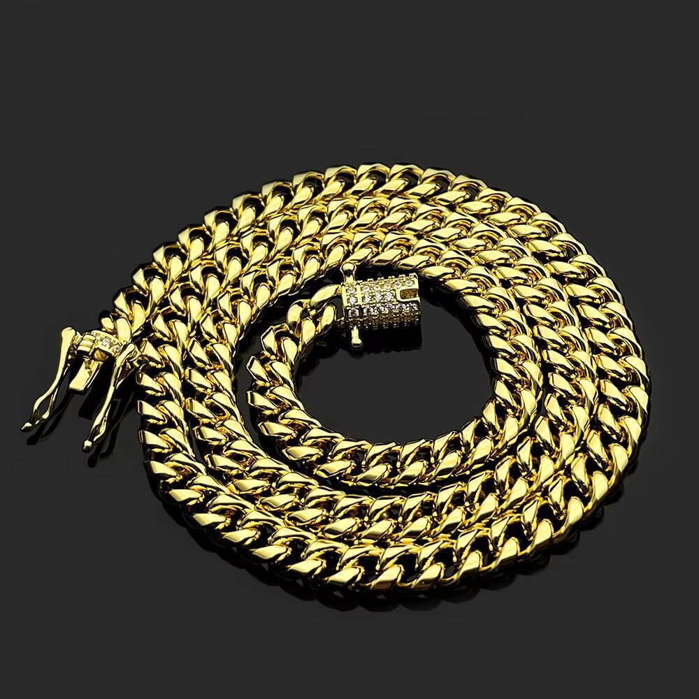 Miami Cuban Chain Necklace Hiphop Jewelry Gemstone Tarnish Free 925 Sterling Silver 6mm Cuban for Men Women Unisex Fine Jewelry