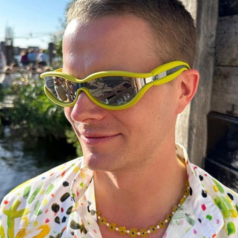 New Arrival Oval Sunglasses Chic Color Blocked Style Instagram Viral Unisex European American Fashion UV400