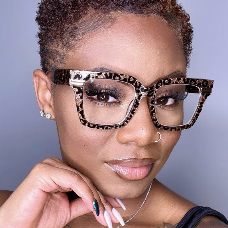 Square Oversized Eyewear Frames 2025 New Anti Blue Light Euro American Trendy Women Instagram Viral Daily Use