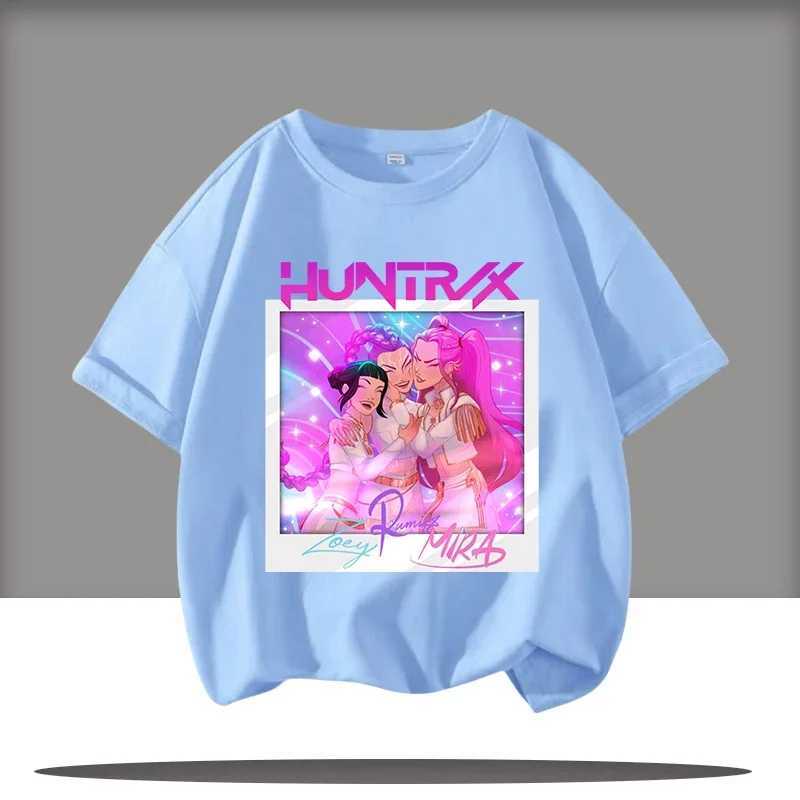 Cute Cartoon Saja Boys Tshirts Kpop Demon Hunters T Shirt Kids Boy Girl Summer Short Sleeve Round Neck Tops Childrens Clothing Z250919