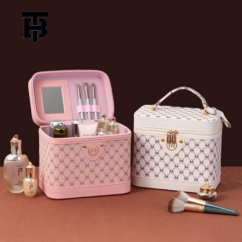 TB BHULAMTE Free Shipping New Designer Women's Bag 2025 Retro Large Capacity Makeup Bag Multi Functional Makeup Storage Box Portable Waterproof H