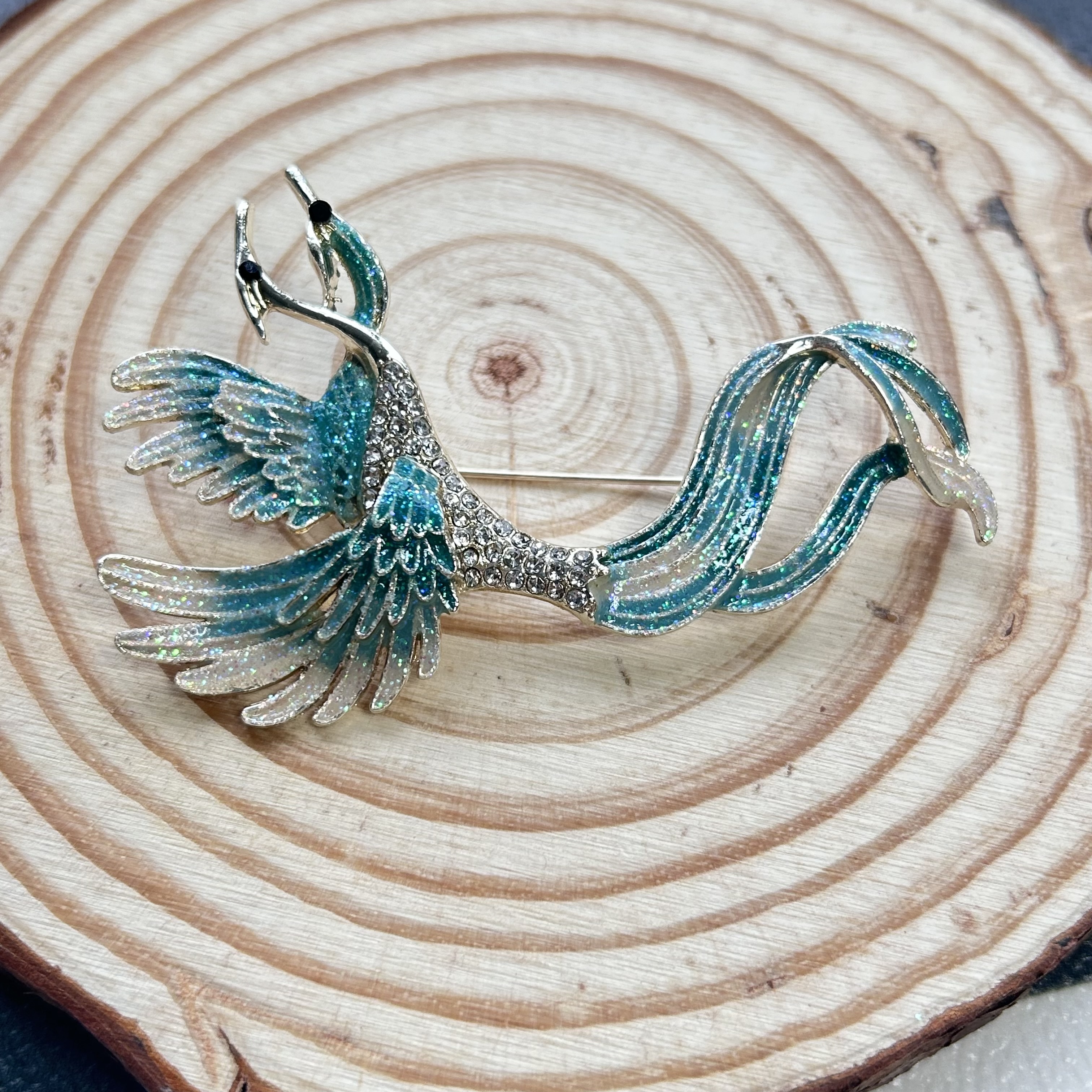 Trendy Rhinestone Exquisite A colorful phoenix holds a pearl Chinese Style Brooches for Women Luxury Designer Jewelry Niche High-end Brooch Accessorie