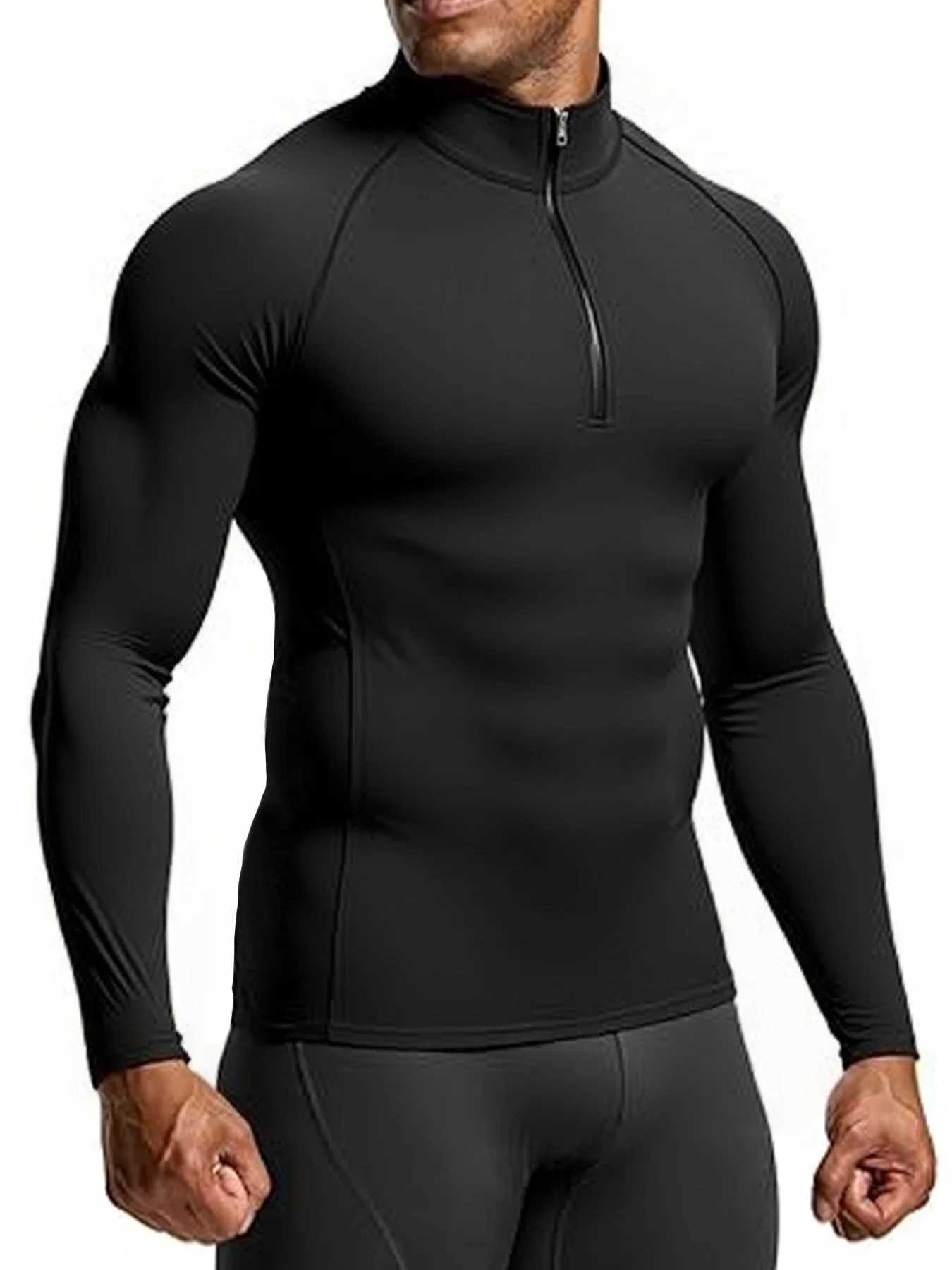 2025 New Men Sportswear Fitness Top Gym Shirts Quickdrying Breathable Slim Longsleeved Tshirt Running Training Clothes AutumnXJ250920