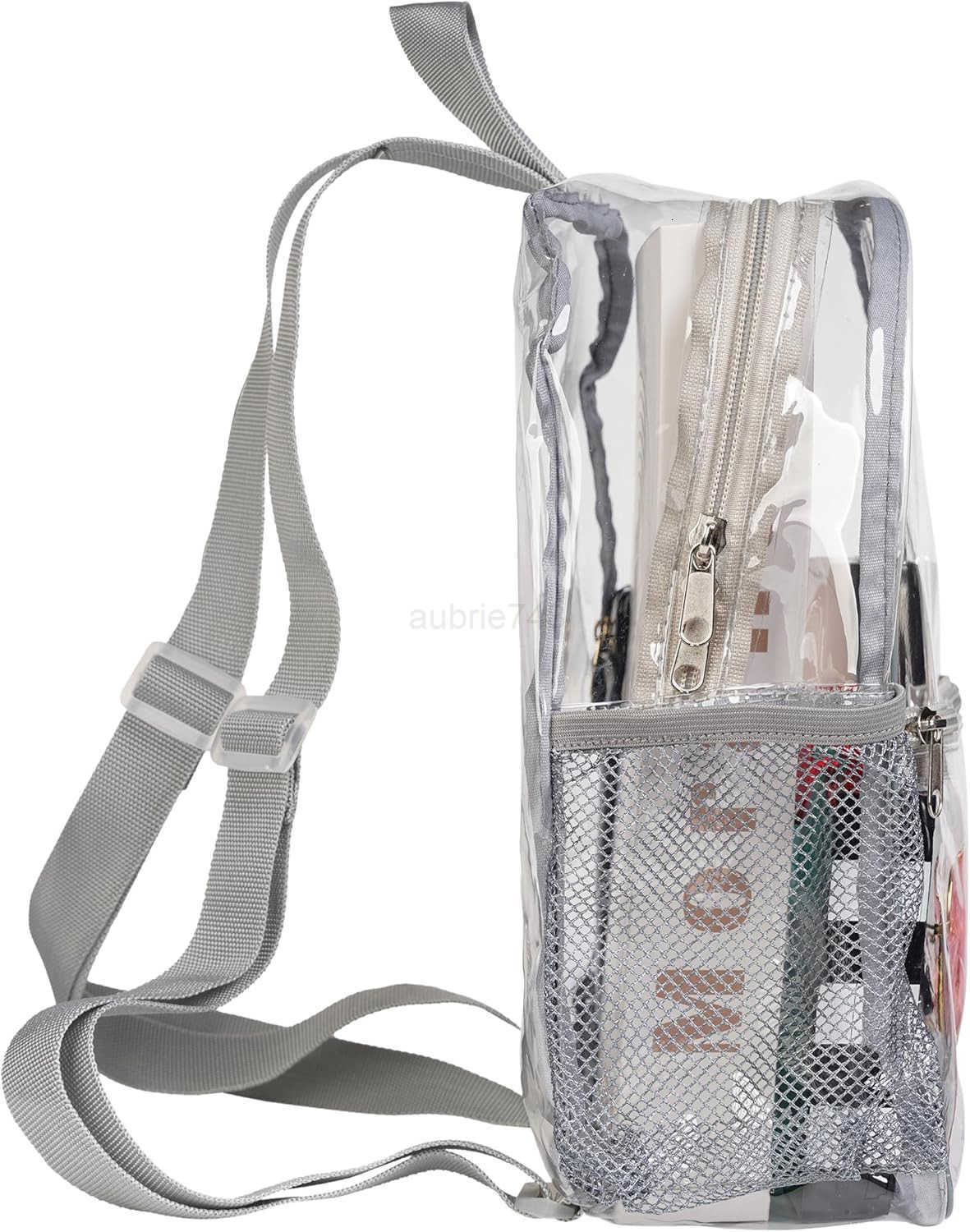 Clear Backpack for Stadium Events 12x6x12 bag clear bag for stadium events for Sport Concerts Festival GreyZ250920