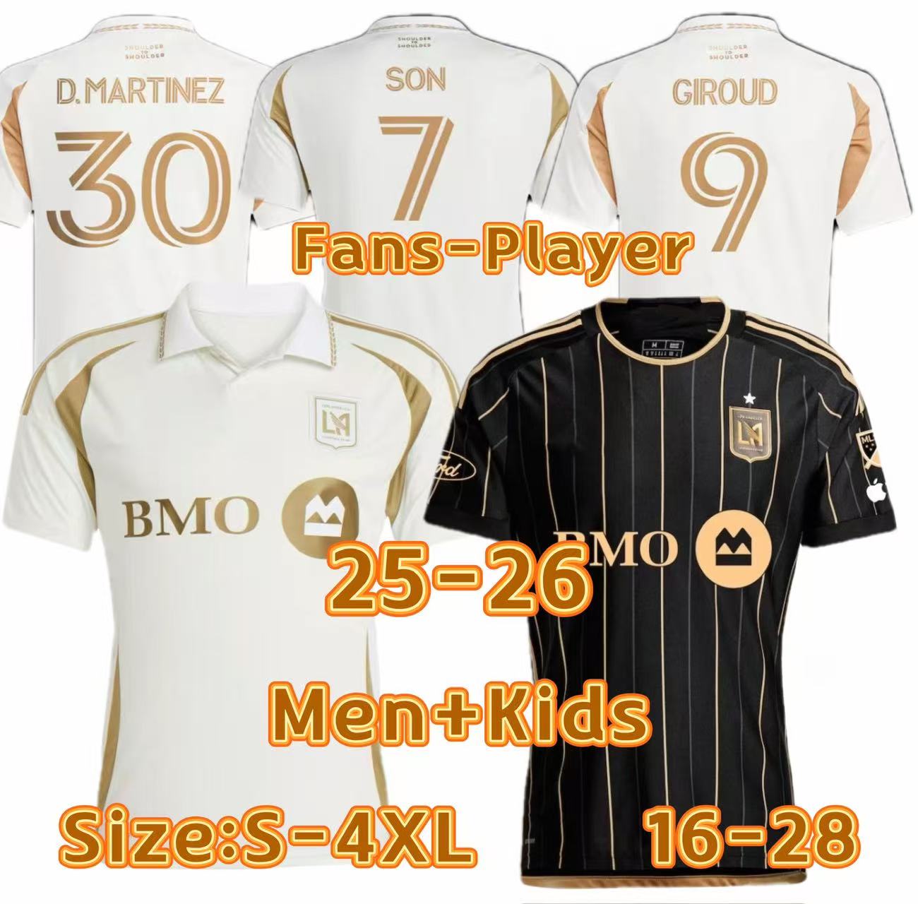 LAFC 25 26 SON Los Angeles FC soccer jerseys GIROUD BALE VELA TILLMAN football shirt 2025 DELGADO D.BOUANGA HOLLINGSHEAD D.MARTINEZ men kids Kits home and away