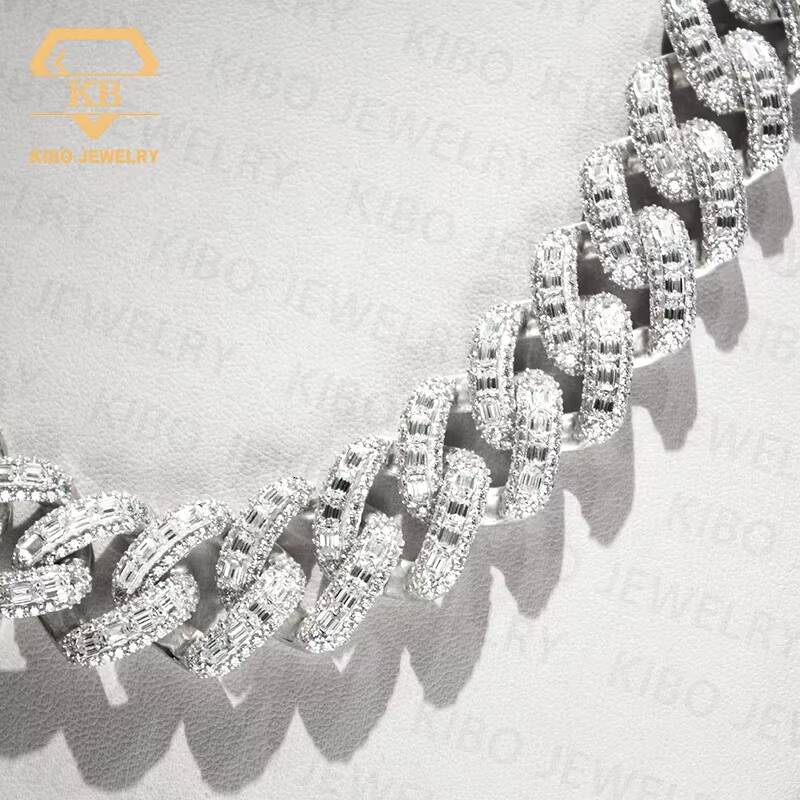 Hot Selling Hip Hop Miami Cuban Chain 15MM Silver 925 Moissanite D Color VVS Customized Trend Snap Hip Hop Moissanite Cuban Necklace Chain
