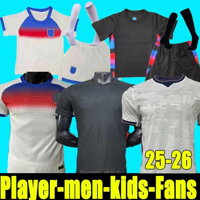 2025 2026 Englandes football shirt BELLINGHAM Retro Soccer Jersey RASHFORD KANE SAKA RICE FODEN National Team Home White Away Men Kid Women Men Kids Kit