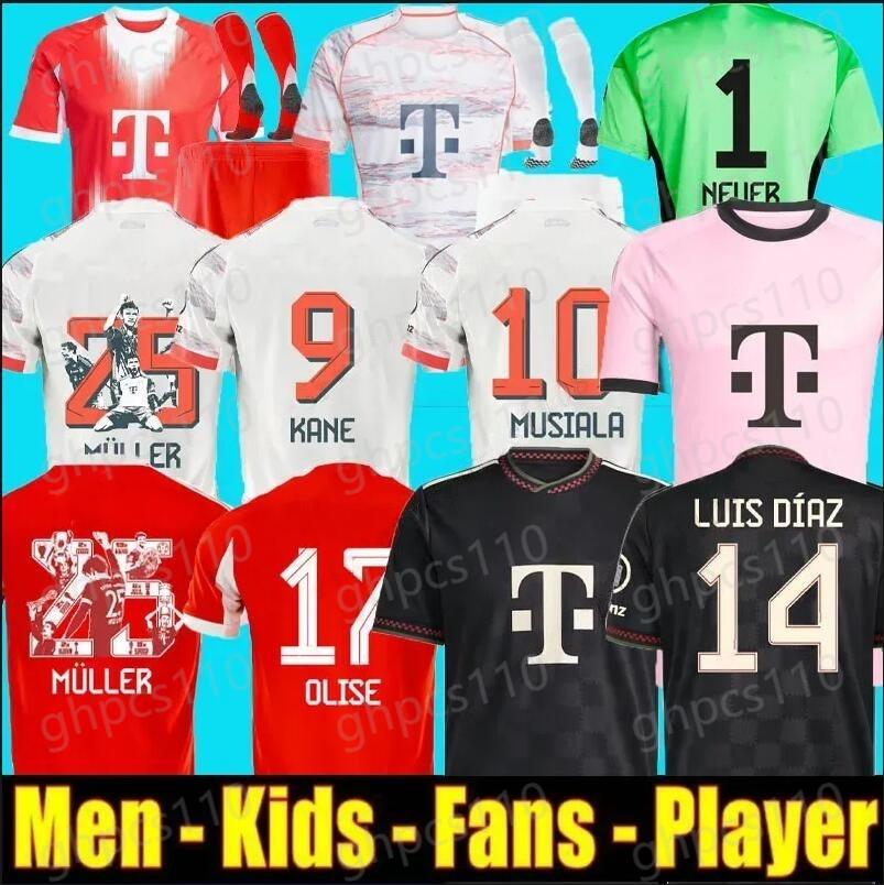 25 26 KANE OLISE soccer jerseys 125-Year Anniversary BAYERNS MUNICH SANE KIMMICH UPAMECANO MULLER COMAN 2025 2026 football shirt DAVIES MUSIALA Men Kid kits