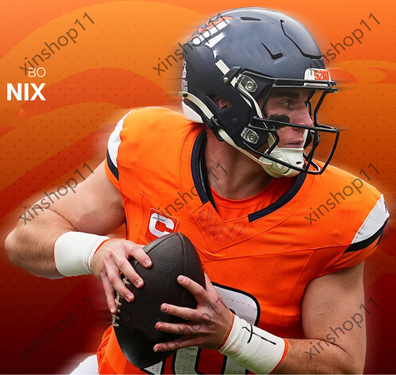 Customize Football Jersey Bo Nix Patrick Surtain II Marvin Mims Jr Courtland Sutton Quinn Meinerz Audric Estime Troy Franklin Jerseys Men Youth Women