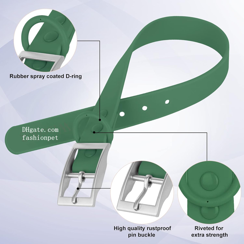 Luxury Dog Collar and Leash Waterproof Adjustable Odor Proof Pet Collars Leashes Easy to Clean 6FT Dog Leash with 2 Hooks for Large Medium Small Dogs 