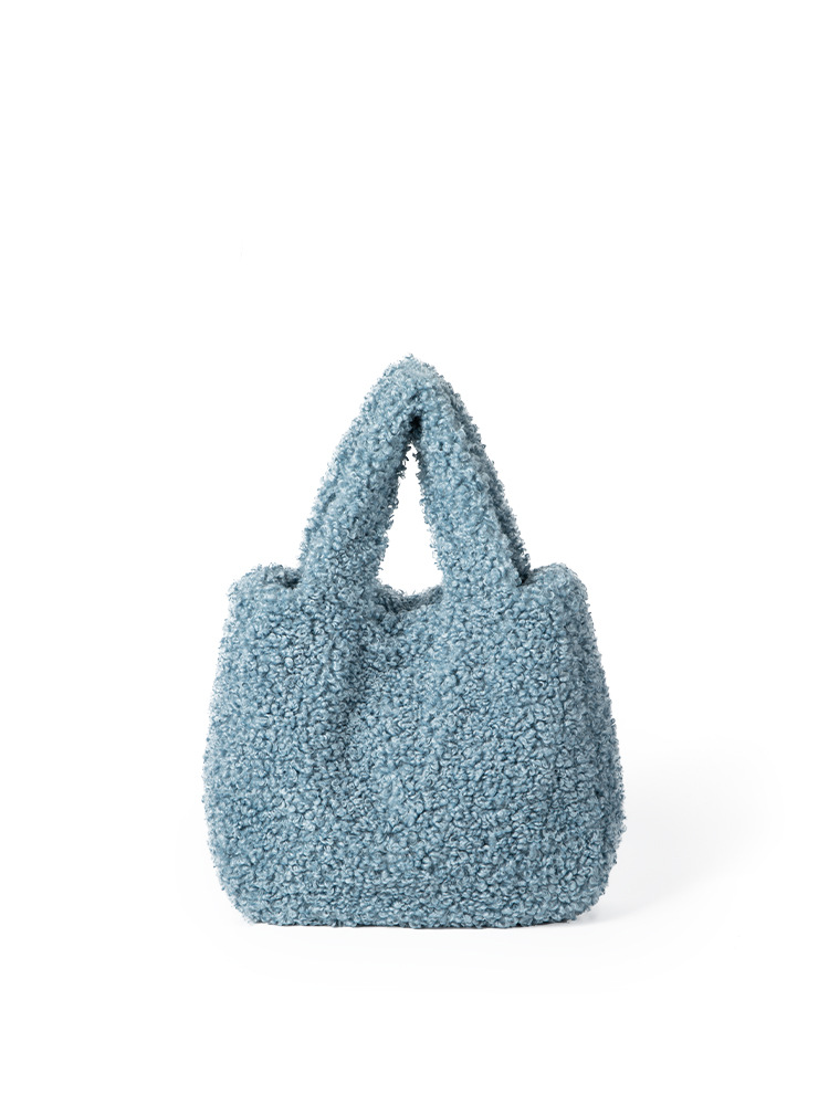 Korean-Style Niche Design Lamb Wool Tote Bag Winter New Style Fashion Versatile Single-Shoulder Handbag For Women