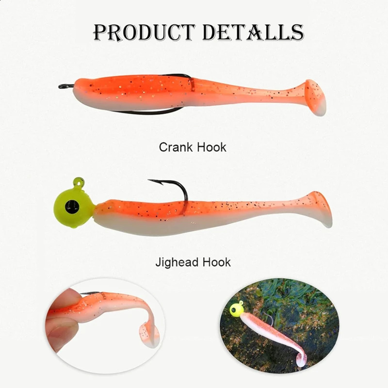 10010PCS Soft Lure 3D Jig Head Hook Artificial Bait Swimbait DIY Carp Baits Wobblers Fish Fly Tying Ocean Lake Fishing Tackle 250920