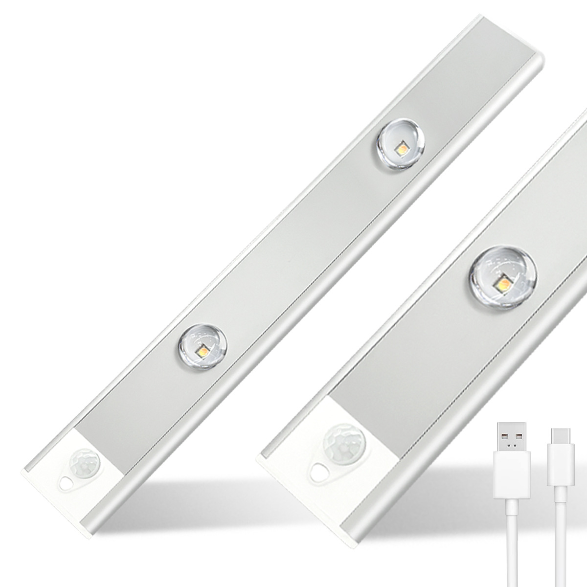 Crystal Cat's Eye Cabinet Light with Hand Wave Sensor, Ultra Thin 9mm Human Motion 3 Color Temperature Dimmable USB Lighting for Kitchen Wardrobe